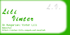 lili vinter business card